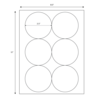 Nevs 2-1/2" circle Laser Sheet Labels White LL-25-C